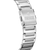 Boîtier de montre argenté carré avec bracelet en métal et gravure FESTINA sur le fermoir