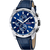 Festina Herrenuhr Chronograph mit blauem Zifferblatt, Lederarmband und Datumsanzeige
