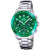 Festina Damenuhr mit grünem Zifferblatt, Chronograph, Metallarmband und Keramik-Lünette
