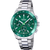 Festina Damenuhr mit grünem Zifferblatt und Chronograph, Edelstahlarmband, rundes 39-mm-Gehäuse