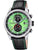 Festina Herren-Chronograph mit grünem Zifferblatt, Edelstahlgehäuse und schwarzem Lederarmband