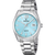 Festina Herrenarmbanduhr: silbernes Metallband, rundes Gehäuse, blaues Zifferblatt