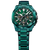 Montre Festina Chrono Bike pour homme, boîtier rond vert avec cadran et bracelet en métal