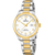 Festina Damenuhr mit zweifarbigem Edelstahlarmband, weißem Zifferblatt, Datumsfenster