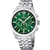 Herren-Chronographen-Armbanduhr Festina mit grünem Zifferblatt und Edelstahlarmband
