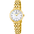 Festina Damenarmbanduhr mit Perlmutt-Zifferblatt und goldfarbenem Edelstahlarmband