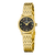 Festina Damenuhr mit goldfarbenem Edelstahlarmband und schwarzem Zifferblatt