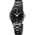 Schwarze Damenarmbanduhr von Festina mit Keramikgehäuse und Keramikarmband, rundem Zifferblatt