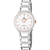 Damenuhr Festina mit weißem Keramikzifferblatt und Edelstahlarmband, Quarz, 5 ATM