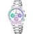 Festina Chronograph-Uhr für Damen mit Edelstahlarmband, rundem mehrfarbigem Zifferblatt