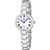 Festina Mademoiselle Armbanduhr mit silbernem Edelstahlarmband und rundem weißem Zifferblatt
