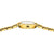 Damenarmbanduhr, Seitenansicht mit goldfarbenem Gehäuse und Gliederarmband