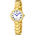 Festina Mademoiselle Damenarmbanduhr mit goldenem Edelstahlband und rundem Ziffernblatt, römische Zahlen