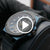 Herrenarmbanduhr mit blauem Zifferblatt und blauem Lederarmband