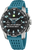 Montre hybride Festina en titane pour homme avec bracelet en silicone bleu et cadran noir