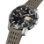 Montre Festina Connected pour homme, vue de côté : cadran noir et bracelet en caoutchouc gris côtelé