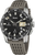 Montre connectée Festina pour homme avec cadran noir, aiguilles argentées et bracelet en caoutchouc gris