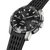 Montre homme avec cadran noir et indicateurs « Bike »/« Other », bracelet en silicone noir.