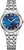 Montre pour femme avec cadran bleu et bracelet en acier inoxydable, chiffres romains, Eco-Drive