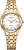 Montre pour femme couleur or rose avec cadran blanc et bracelet à maillons