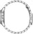 Bracelet de montre en acier inoxydable avec maillons et couronne latérale, vu de côté