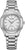 Montre pour femme en acier inoxydable avec cadran blanc et affichage Eco-Drive