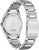 Fond de montre pour femme avec boîtier métallique argenté et bracelet à maillons