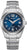 Montre pour femme avec cadran bleu, bracelet en métal argenté et affichage analogique