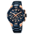 Festina Herrenuhr mit blauem Chronographenzifferblatt und kupferfarbenen Akzenten