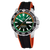 Festina Herrenuhr Diver mit grünem Zifferblatt, schwarzem Kautschukband und orangefarbenem Lünette