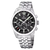 Festina Chronograph-Uhr mit Edelstahlband, schwarzem Zifferblatt und Mineralglas