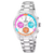 Festina Chronograph-Armbanduhr mit buntem Zifferblatt und silbernem Metallarmband