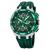 Herren-Armbanduhr Festina mit grünem Zifferblatt und Silikonband, Chronograph