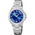Festina Damenarmbanduhr mit blauem Zifferblatt, Edelstahlband und Mineralglas