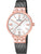 Damenarmbanduhr Festina mit roségoldfarbenem Gehäuse, weißem Zifferblatt und Milanaiseband.