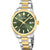 Festina Herren-Armbanduhr bicolor: Edelstahl/Gold, grünes Zifferblatt, Datumsfenster