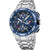 Montre chronographe Festina Bike pour homme avec cadran bleu et bracelet en métal argenté