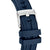 Boucle de bracelet de montre pour homme : bracelet en silicone bleu avec ardillon en métal et logo