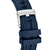 Bracelet de montre avec boucle argentée et bracelet en caoutchouc bleu foncé