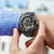Chronographe Festina pour homme au poignet : cadran noir, bracelet noir