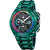 Montre Festina Chrono Bike pour homme, bracelet vert, cadran noir