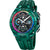 Montre Festina Chrono Bike pour homme, bracelet vert, cadran noir, vue latérale