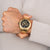 Herren-Chronograph Festina mit goldfarbenem Metallarmband, schwarzem Zifferblatt und Mineralglas