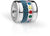 Bering Jewelry Charm en acier inoxydable avec tresse bleue et pierres décoratives colorées en anneau circulaire