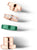 Charme en acier inoxydable avec émail vert, anneau plaqué or rose et zircone