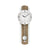 Pendel-Wanduhr mit rundem Ziffernblatt im Holzgehäuse, Metallhalter und Pendel