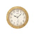 AMS Wanduhr mit beigem Zifferblatt, schwarzen Ziffern, antik-goldener Umrandung