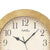 AMS Wanduhr: beiges Zifferblatt, schwarze Zeiger, antik-goldener Metallrahmen
