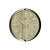 AMS Funk-Wanduhr rund mit gold-beigem Ziffernblatt, silbernen Balkenindizes und Uhrwerk