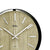 AMS Funk-Wanduhr mit gold-beiger Strukturziffernblatt, silbernen Zeigern und AMS-Schriftzug